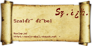 Szaló Ábel névjegykártya