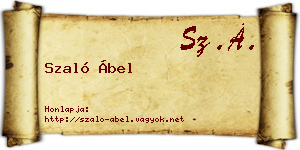 Szaló Ábel névjegykártya